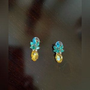 Pineapple Rhinestone Earrings